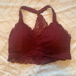 Burgundy Lace Bralette